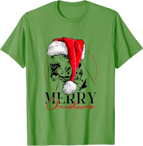 Vista 13 de Camiseta divertida de Papá Noel Dogo Argentino para perro de Feliz Navidad, Blanco
