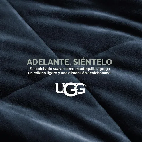 Vista 5 de UGG Nita - Manta reversible de vellón de felpa, 50 x 70 pulgadas, color Azul