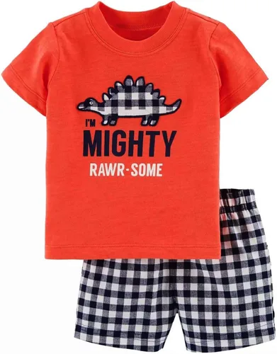 Vista 20 de Conjunto de camiseta de manga corta y pantalón corto de algodón para niño pequeño