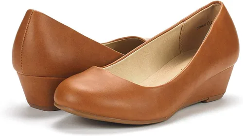 Vista 2 de DREAM PAIRS Debbie - Zapatos de tacón de cuña media para mujer