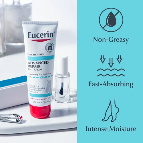 Vista 8 de Eucerin Advanced Repair Light Feel Crema para pies, 3 onzas (paquete de 7)