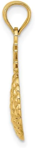 Vista 2 de IceCarats 14K Yellow Gold Hawaiian Pineapple Necklace Tropical Fruit Pendant Summer Beach Charm