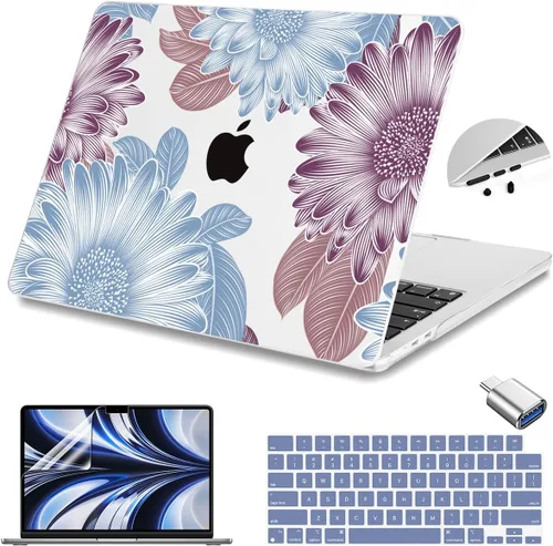 Vista 37 de Teryeefi Funda rígida para MacBook Air M3, M2, M4, MacBook Air de 13 pulgadas 2025, 2024, 2023, 2022, versión A3240, A3113, A2681, carcasa rígida