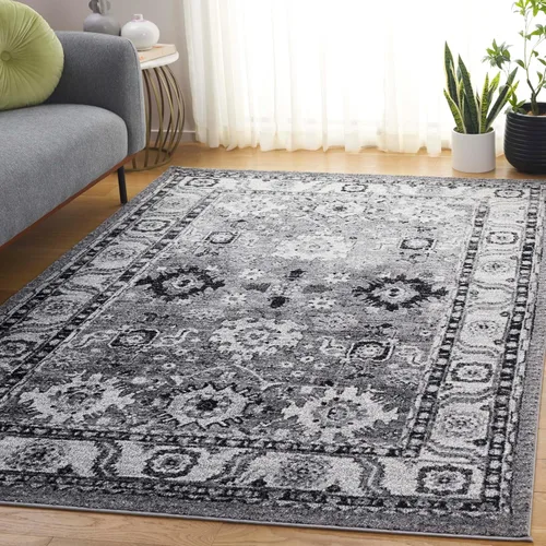 Vista 19 de SAFAVIEH Vintage Hamadan Collection - Alfombra de área de 2 pies 3 pulgadas x 4 pies, naranja y azul, diseño tradicional persa, no desprende pelusa