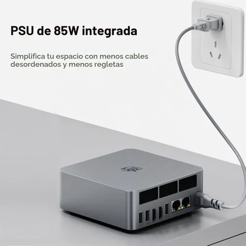 Vista 5 de Beelink EQR7 Mini PC, AMD Ryzen 7 7735U 8C/16T, 16G LPDDR5 RAM 500G SSD