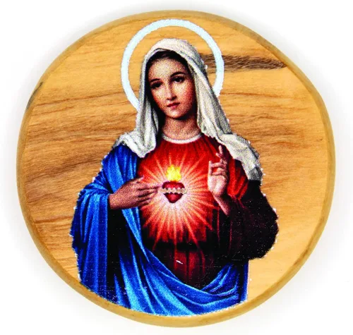 Vista 9 de Arcángel San Miguel, icono católico imán para nevera, madera de olivo, religiosa inspiradora religiosa, imanes de fe de Israel, hogar, cocina