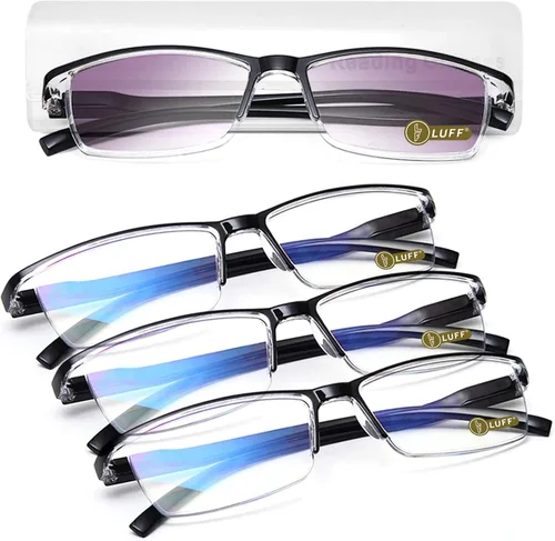 Vista 21 de LUFF 6 piezas Gafas de Lectura Anti-Rayos Azules Portátiles Ultra-Ligeras (0.00X)