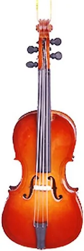 Vista 2 de Adorno para Navidad de instrumento musical, Plástico, multicolor/fantasía (Cello), 5
