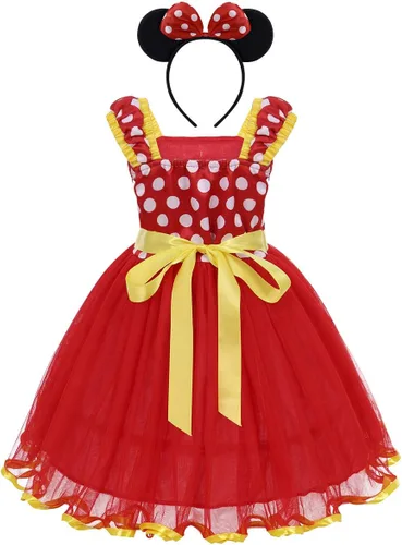 Vista 31 de IWEMEK - Maillot de ballet con diadema para niña con lunares, disfraz con diadema, leotardo