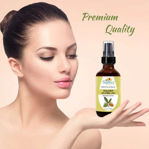 Vista 5 de Tropical Holistic Aceite de jojoba de 4 onzas, natural, puro, prensado en frío, sin refinar, hidratante para piel, cuero cabelludo seco, cabello