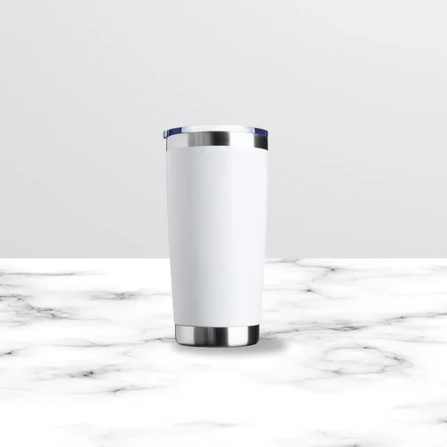 Vista 9 de Vaso de 20 onzas de acero inoxidable de doble pared al vacío, vaso de viaje, taza de café térmica con tapa (negro)