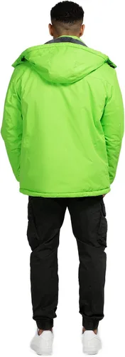 Vista 6 de CorBuyit Chaqueta de esquí con capucha para hombre, abrigo impermeable de nieve