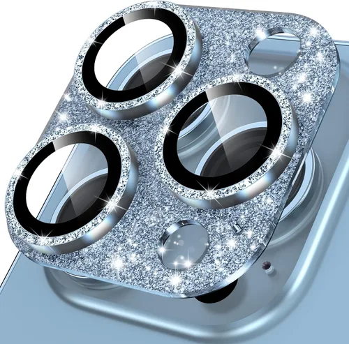 Vista 7 de YWXTW Protector de lente de cámara para iPhone 13 Pro/iPhone 13 Pro Max, [Diseño Brillante de 4.ª Generación Nuevo] Protector de pantalla de lente