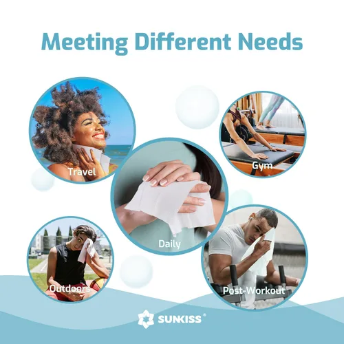 Vista 7 de SUNKISS Trustplus - Toallitas húmedas para adultos, sin enjuague, extra grandes de 8 x 12 pulgadas, paños de limpieza corporal para incontinencia