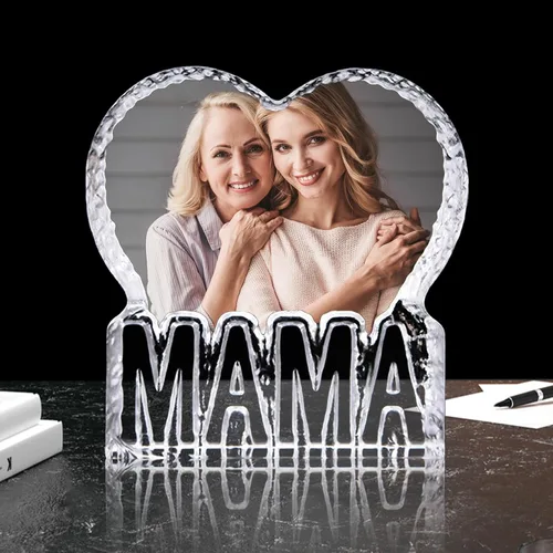Vista 10 de Foto de cristal 3D personalizada, marco de fotos personalizado con luz nocturna de cristal 3D, el mejor regalo para parejas, amor, mujeres, hombres