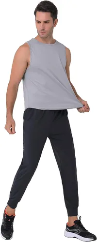Vista 7 de AbleTree Pantalones deportivos ligeros 78 para hombre, de secado rápido, elásticos, casuales, con protección solar