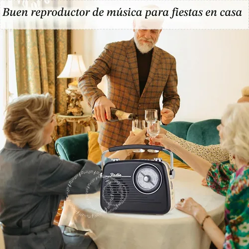 Vista 8 de Radios portátiles AM FM SW, receptor de transistor retro de recepción fuerte, altavoz Bluetooth, enchufe de corriente alterna en la pared, funciona