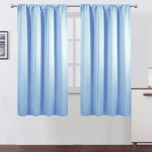 Vista 72 de LEMOMO Cortinas opacas de 42 x 54 pulgadas, juego de 2 paneles de cortinas con aislamiento térmico para oscurecer la habitación