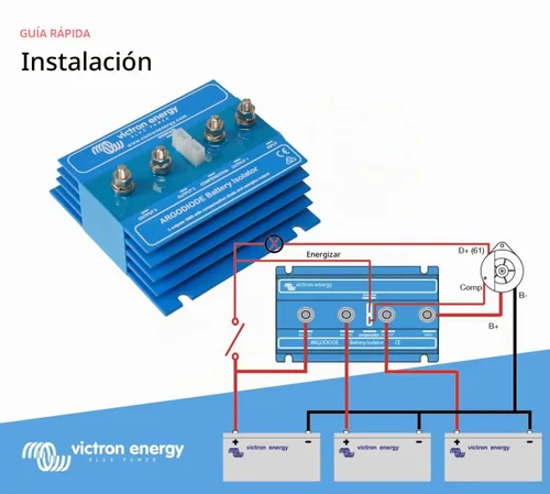 Vista 5 de Victron Energy ArgoDiode Aisladores de Batería 100-3AC (3 Baterías 100 amperios)