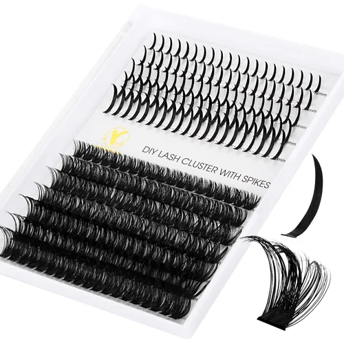 Vista 28 de ACTROL Pestañas de anime con forma de pluma, extensiones de racimo de pestañas naturales de manga individual