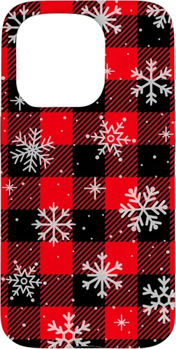 Vista 13 de iPhone 13 Copos de nieve caída nieve nieve Navidad invierno rojo cuadros caso