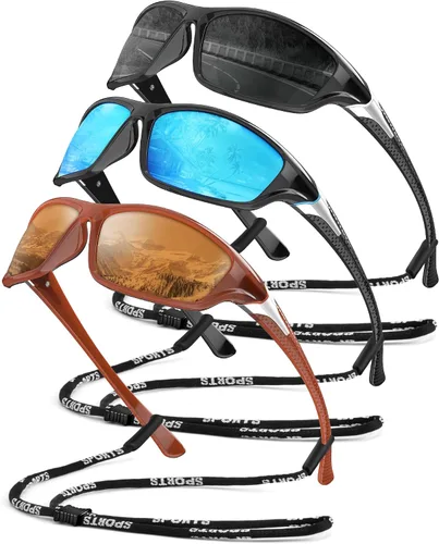 Vista 9 de Gafas de sol polarizadas para hombre, gafas de sol con protección UV400 para conducir, golf, pesca, correr