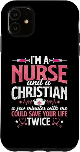 Vista 8 de iPhone 16 Christian Nurse Jesus God Funny Nursing RN LPN CNA - Funda para mujer