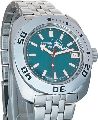 Vista 2 de Vostok Amphibian 710059 - Reloj de pulsera automático para hombre, Buceador, cuerda automática