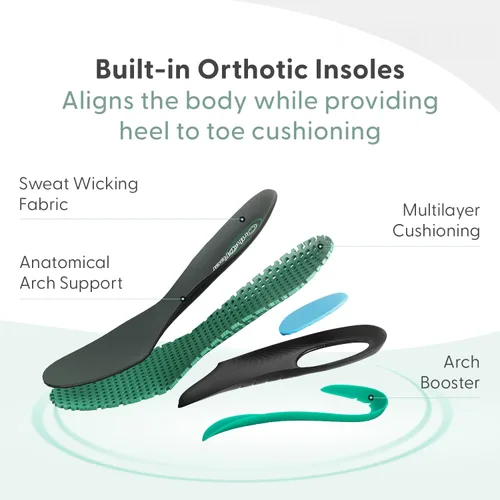 Vista 5 de Orthofeet Zapatos de trabajo ortopédicos de cobalto con clasificación de seguridad antideslizante para hombre