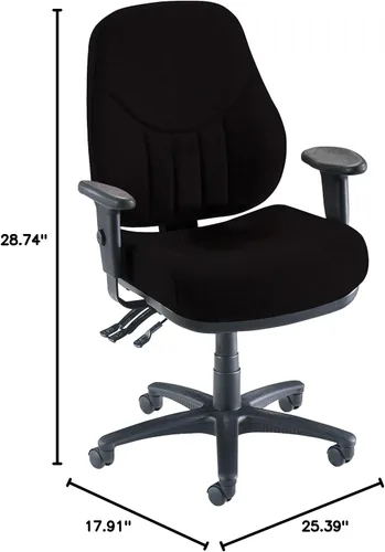 Vista 2 de Lorell Baily - Silla multitarea con respaldo alto, color negro