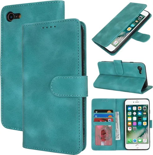 Vista 81 de Funda tipo cartera para iPhone 8 Plus iPhone 7 Plus con tarjetero para iPhone 8 Plus, funda tipo cartera para mujeres y hombres, de piel sintética
