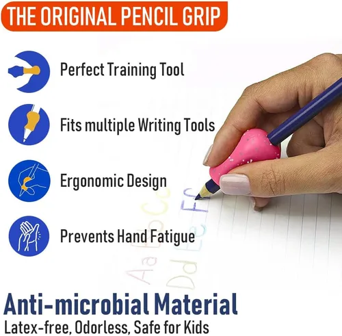 Vista 8 de The Pencil Grip Agarres de Lápiz con Purpurina 6 Piezas, Agarres de Lápiz para Escritura de Niños, Agarre Ergonómico de Bolígrafo para Diestros