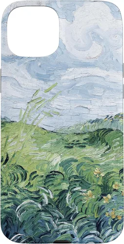 Vista 9 de Van Gogh - Carcasa para iPhone 17, diseño de campos de trigo verde