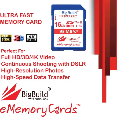 Vista 2 de Tarjeta de memoria UHS-I U3 de 16 GB de 95 MB/s para Nikon 1 J1/S1/V2 CoolPix Series incluyendo cámara A10/100/300/900, B500/700, P900/1000