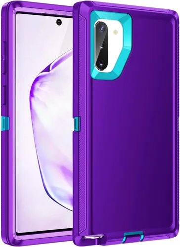 Vista 14 de Funda para Galaxy Note 10 Plus, a prueba de golpes, a prueba de caídas, a prueba de polvo, protección de cuerpo completo de 3 capas, funda rígida