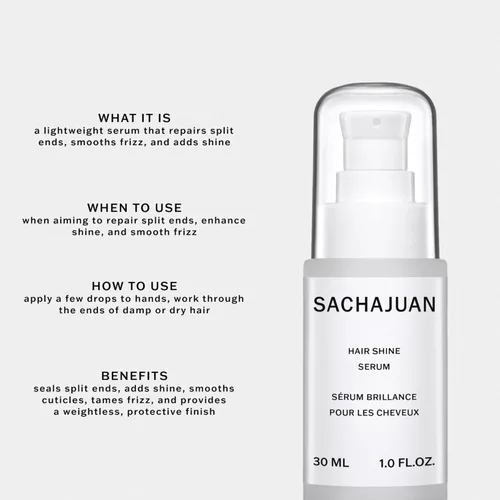 Vista 3 de SACHAJUAN Shine Serum Suero ligero para cabello rizado y opaco Suaviza las cutículas, reduce la apariencia de las puntas abiertas y aumenta