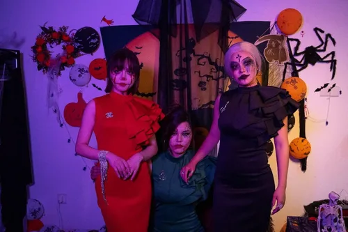Vista 8 de XXTAXN - Vestido de cóctel entallado, formal, sin mangas y con volados para mujer, vestido de tubo por debajo de la rodilla