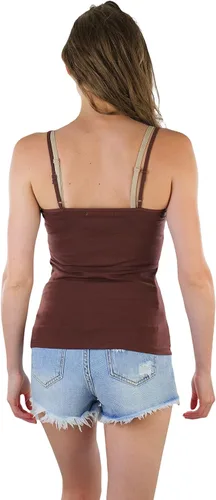 Vista 2 de ToBeInStyle Camiseta sin mangas recortada con tirantes delgados ajustables para mujer