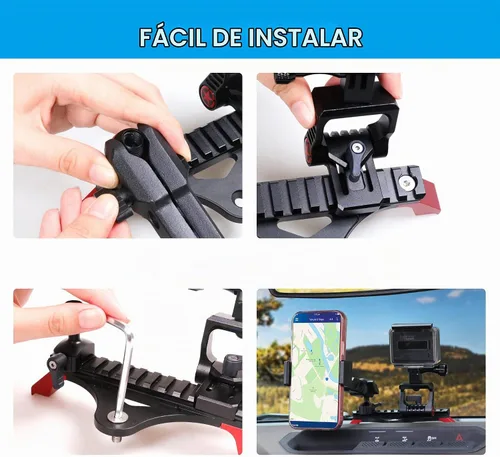 Vista 6 de sukemichi Soporte de teléfono para Bronco, soporte multifuncional para teléfono celular, soporte de cámara para Ford Bronco 2021-2026 2 puertas 4