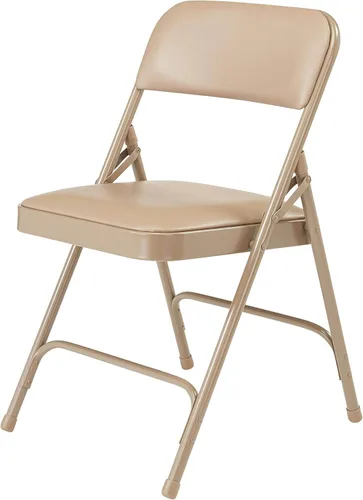 Vista 9 de Sillas plegables de tela prémium, de National Public Seating (4 unidades), Gris, 4 Gris cálido