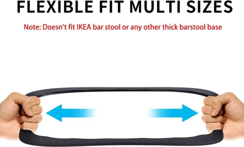Vista 5 de Paquete de 2 anillos protectores de patas para taburetes de bar, protectores de suelo de silicona antideslizante para patas de silla, almohadillas