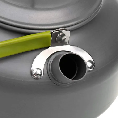 Vista 6 de LIXADA Hervidor de camping 0.8L/1.2L/1.6L para agua hirviendo, tetera de té tetera de aleación de aluminio con mango de silicona bolsa de transporte