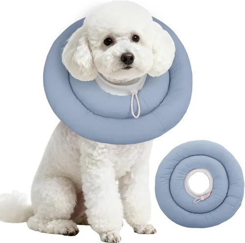 Vista 33 de IDOMIK - Collar de recuperación para perros, cono suave impermeable para perros después de la cirugía Comfy Protective Elizabethan Collar