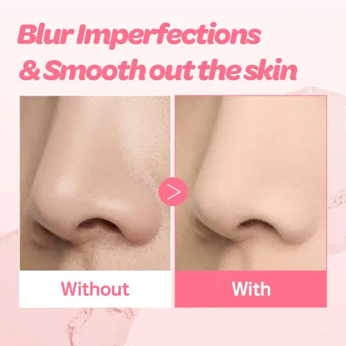 Vista 3 de I'M MEME Compact - Tone-up Pact Polvo de ajuste presionado coreano para efecto de desenfoque rosa, con calamina, polvo de maquillaje, compacto
