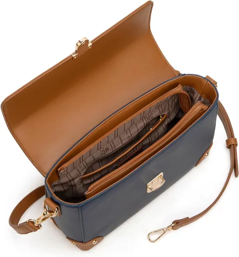 Vista 7 de Milan Chiva Bolso cruzado pequeño para mujeres, elegante asa superior, bolsos cuadrados de diseñador