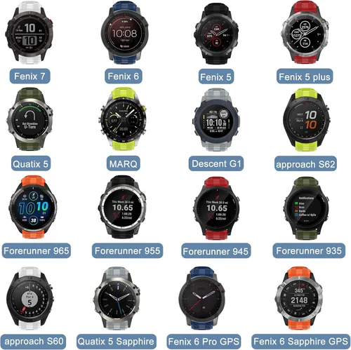 Vista 4 de ISABAKE Correa de reloj para Garmin Forerunner 965/Forerunner 955/Forerunner 945/Forerunner 935, bandas de repuesto de silicona suave de 0.866