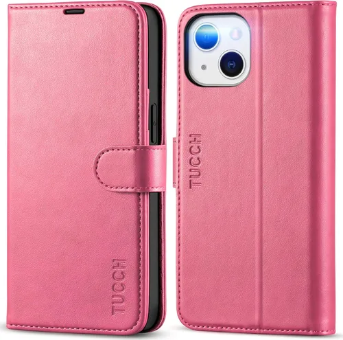 Vista 25 de TUCCH Funda Tipo Billetera para iPhone 13 (6.1") 2021, con Bloqueo RFID, con Soporte para 3 Tarjetas, de Piel Sintética, Tipo Folio