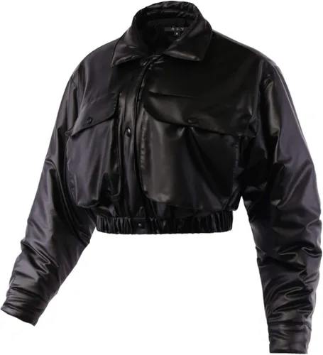 Vista 2 de Chaqueta bomber acolchada con dos bolsillos delanteros recortados para mujer