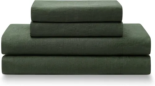 Vista 8 de Juego de sábanas refrescantes YnM con 100 por ciento de rayón derivado del bambú, tela 400TC con 1 funda de almohada y sábana plana, ajuste profundo