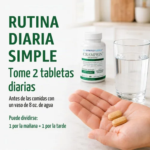 Vista 5 de Approved Science Cramprin - Magnesio de alta absorción, complejo de vitamina B, BioPerine - Calambres musculares - 1 mes de suministro - 60 cápsulas